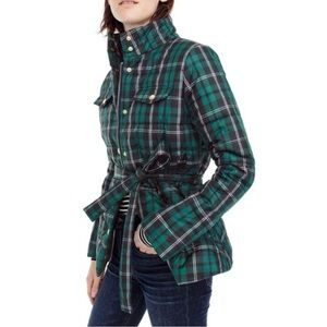 J. Crew Green Plaid Utility Jacket